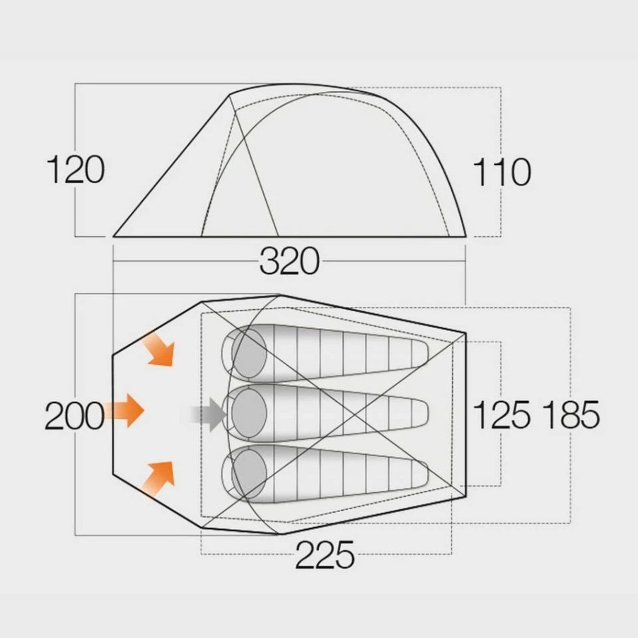 Tents * | Vango Mirage Pro 300 3 Person Tent