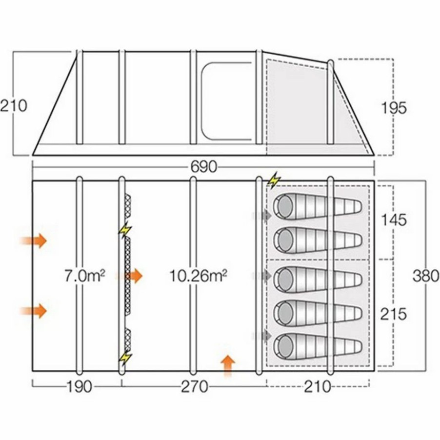 Tents * | Vango Dovedale Air 550Xl Tent