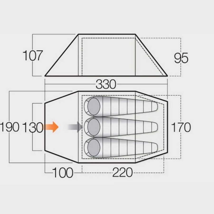 Tents * | Vango Nova 300 3 Person Tent