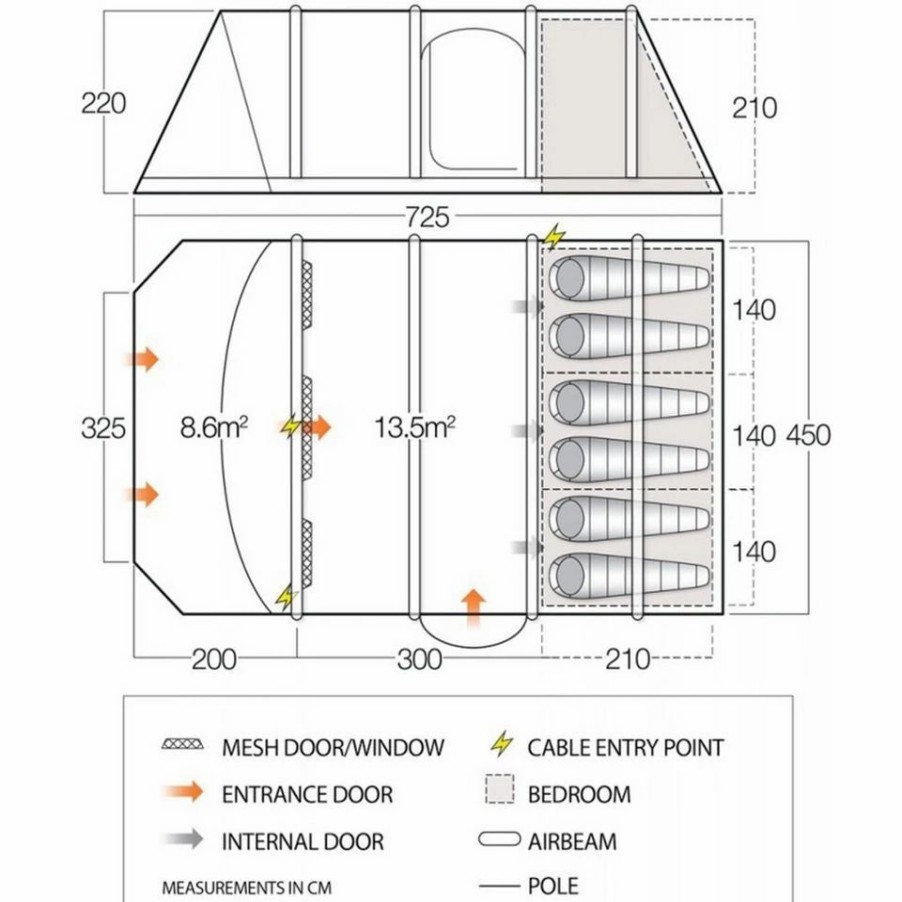 Tents * | Vango Icarus Air Vista 600Xl Tent